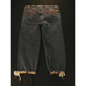 CRUEL GIRL Capris Jeans Womans 33 w MEASURED Tag 11 Denim Blue Stretch
